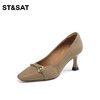 星期六通勤方头气质细高跟单鞋SS33111215 商品缩略图7
