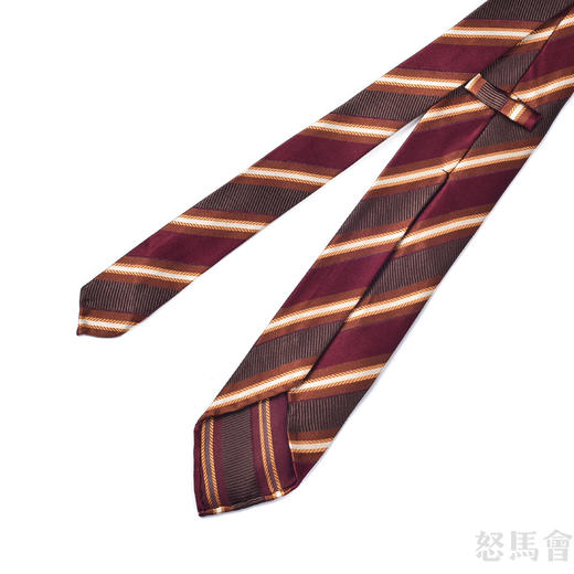 红色斜纹蚕丝手工领带 商品图2