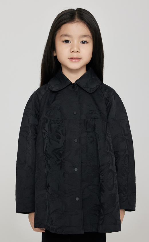 jnby  23年秋款  精致提花中长款风衣 1N9911800 商品图6