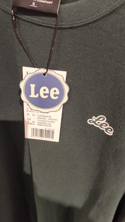 Lee商场同款男女同款短袖T恤LUT004430200165A02781 商品图2