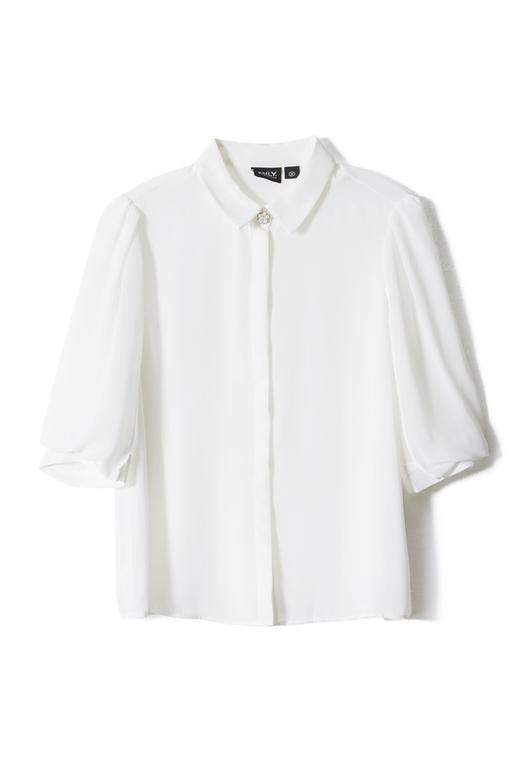 ONLY 花朵扣饰雪纺衬衣 7561 商品图7