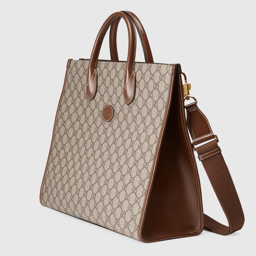【二】GUCCI 古驰 男士互扣式双G中号托特包 混色 674148 92THG 8563 商品图1