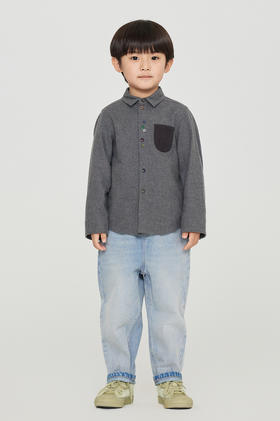 jnby  23年秋款  双面毛绒长袖衬衣  1N9210550