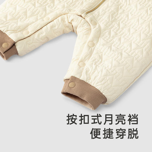 【商场同款】英氏婴幼儿衣服男宝哈衣连帽暖绒连体衣保暖秋冬 商品图2