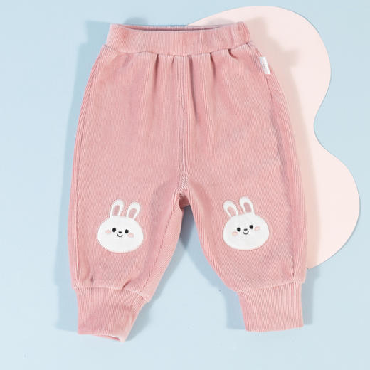 贝贝怡童装宝宝休闲裤秋装女童软萌兔子贴布灯笼裤ZB3CK002 商品图1