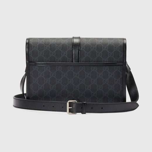 GUCCI 古驰 男士饰互扣式双G印花GG邮差包 黑色 745679 92TCN 1000 商品图2