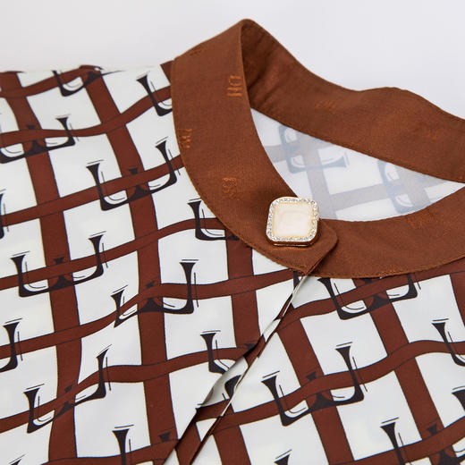 NG252斯尔丽瑟俪2023秋季新款小立领法式浪漫衬衣 商品图4