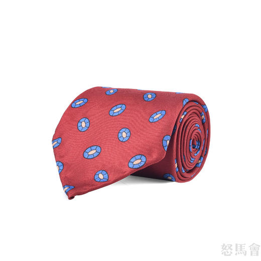 红色波点蚕丝手工领带 商品图0