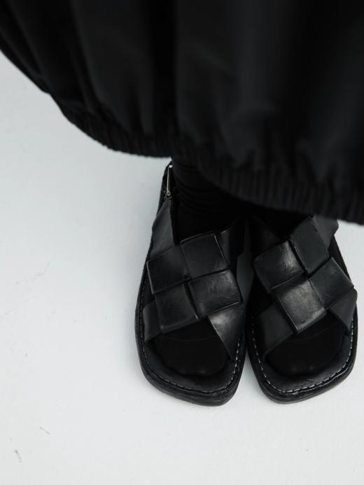 步履不停/3B65007C/水洗牛皮编织凉鞋 商品图1