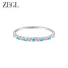 ZEGL设计师肌理系列彩色锆石手镯女手链轻奢小众精致手环开口镯子 商品缩略图2