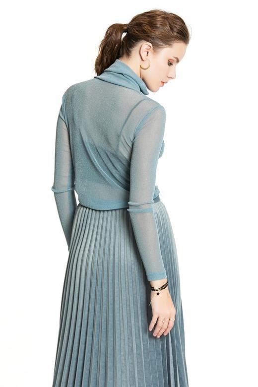 AVA 蓝色透视高领上衣 3888 商品图3