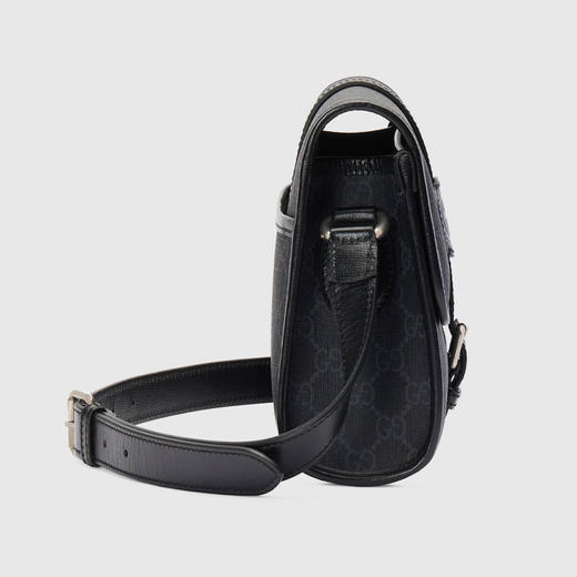 GUCCI 古驰 男士饰互扣式双G印花GG邮差包 黑色 745679 92TCN 1000 商品图1