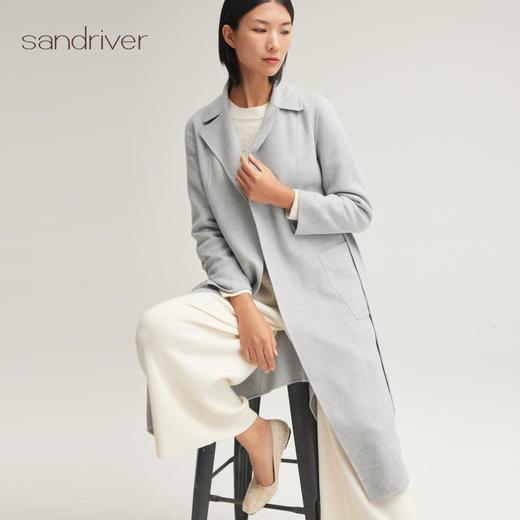 翻领羊绒羊毛女大衣SJF95W606W 商品图2