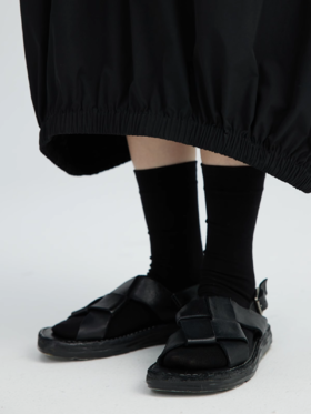 步履不停/3B65007C/水洗牛皮编织凉鞋