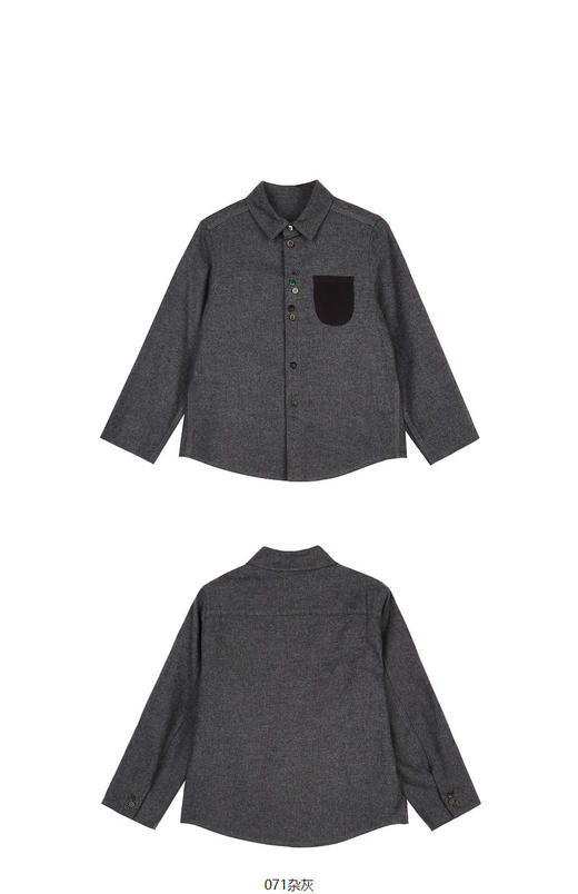 jnby  23年秋款  双面毛绒长袖衬衣  1N9210550 商品图9