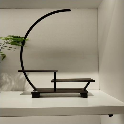 月亮博古架°紫光檀整料榫卯结构 商品图0