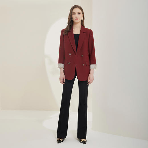 NG105斯尔丽瑟俪2023秋季直身版西装外套休闲感时尚百搭职场女式外套 商品图3