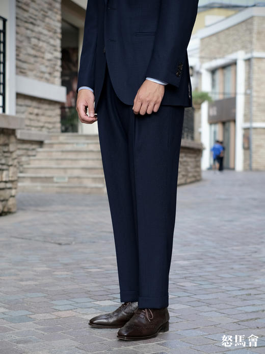 Stylbiella Cube 四经四纬强捻抗皱澳洲美丽诺羊毛藏蓝色全麻衬套装 商品图8