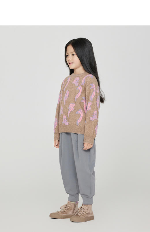 jnby  23年秋款  撞色长袖套头毛衫 1N9313240 商品图4