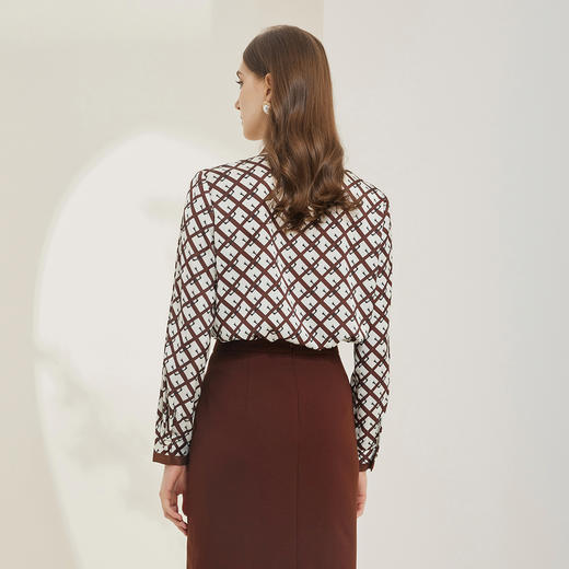 NG252斯尔丽瑟俪2023秋季新款小立领法式浪漫衬衣 商品图1