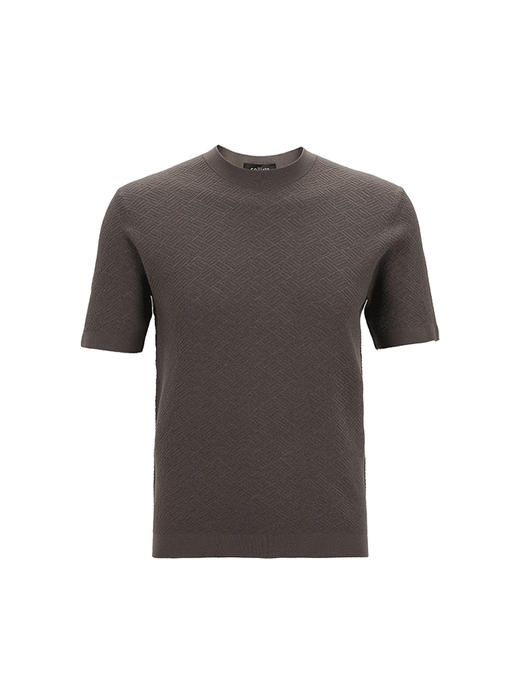 callisto松果褐全绵羊毛短袖针织衫
  FSKWS009C BR 商品图3