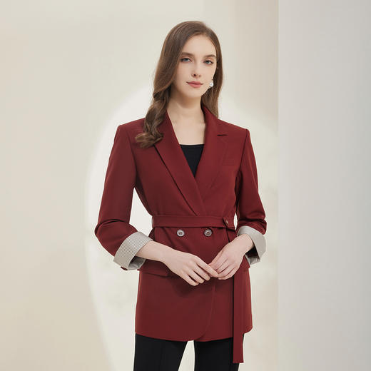 NG105斯尔丽瑟俪2023秋季直身版西装外套休闲感时尚百搭职场女式外套 商品图0