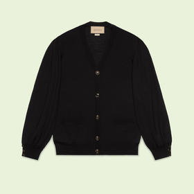 GUCCI 古驰 女士细羊毛针织开衫 黑色 695848 XKCBW 1000
