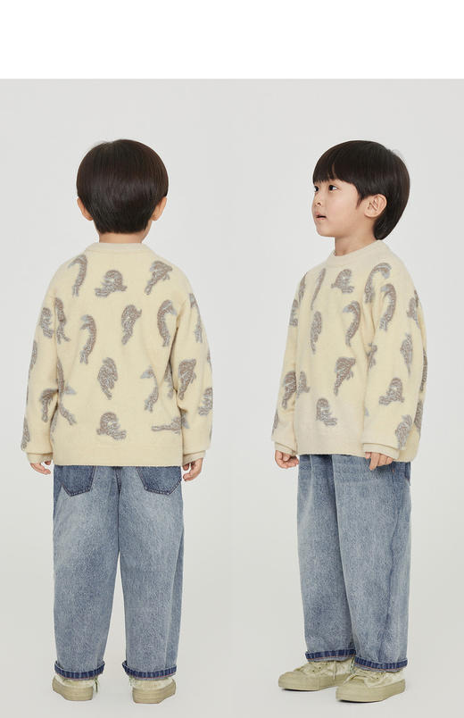 jnby  23年秋款  撞色长袖套头毛衫 1N9313240 商品图7