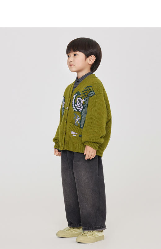 jnby  23年秋款  羊毛百搭中长款开襟毛衫  1N9311450 商品图4