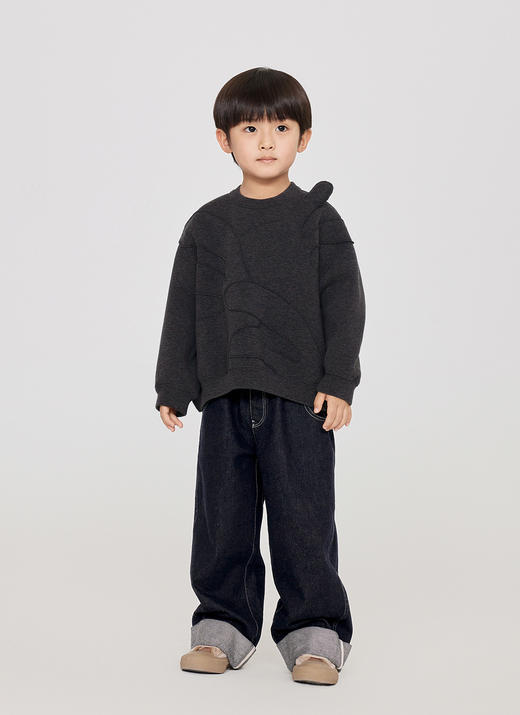 jnby  23年秋款  落肩廓形圆领套头卫衣  1N9411920 商品图8