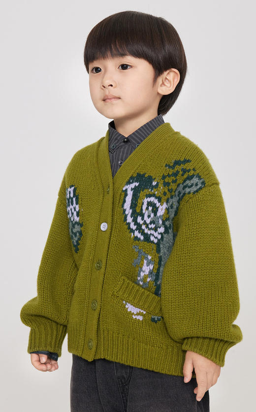 jnby  23年秋款  羊毛百搭中长款开襟毛衫  1N9311450 商品图3