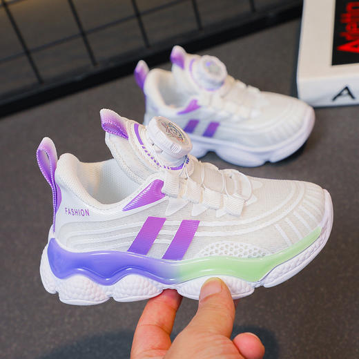 【儿童网面运动鞋】轻松穿戴，潮流百搭。男女童皆宜，透气纽扣设计li 商品图1