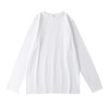 【重磅纯棉白色长袖T恤】男女同款秋季宽松圆领纯色内搭打底衫 柔软亲肤 商品缩略图4