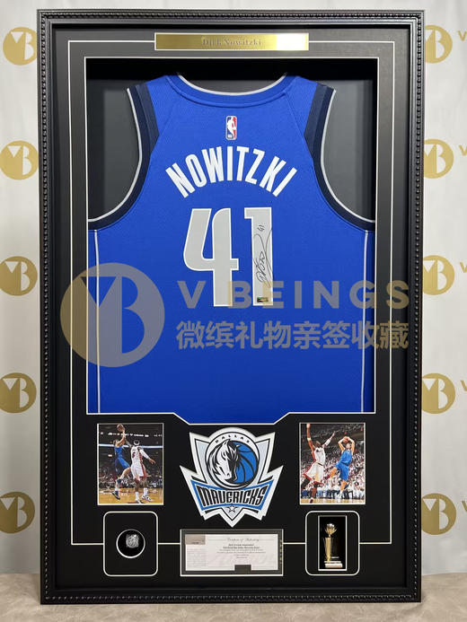 收藏系列 诺维斯基 小牛队41号蓝色 亲笔签名球衣 商品图1