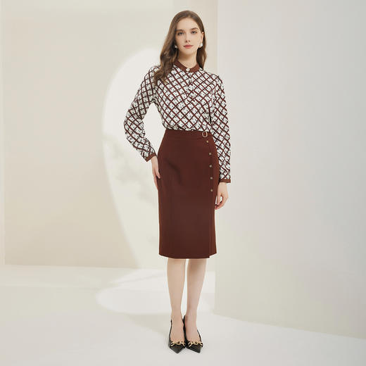 NG252斯尔丽瑟俪2023秋季新款小立领法式浪漫衬衣 商品图3