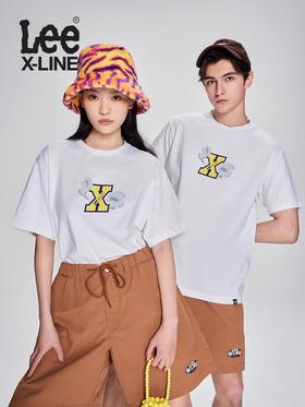 LeeXLINE23春夏新品舒适版印花多色男女同款短袖T恤LUT0054374LE