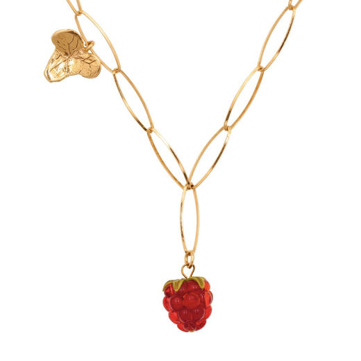 北京仓｜10 DECOART-Raspberrie-野生树莓  叶子 项链［波兰设计师] 商品图0