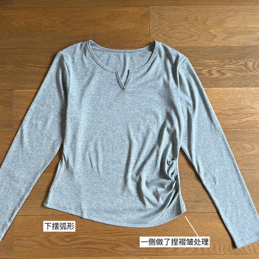 超推荐｜亨利领巨显瘦螺纹长袖T 【包邮+三天无理由退换】 商品图11