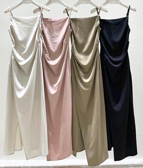 【门店同款】秋季浪漫主义-收腰开衩吊带裙 154301623