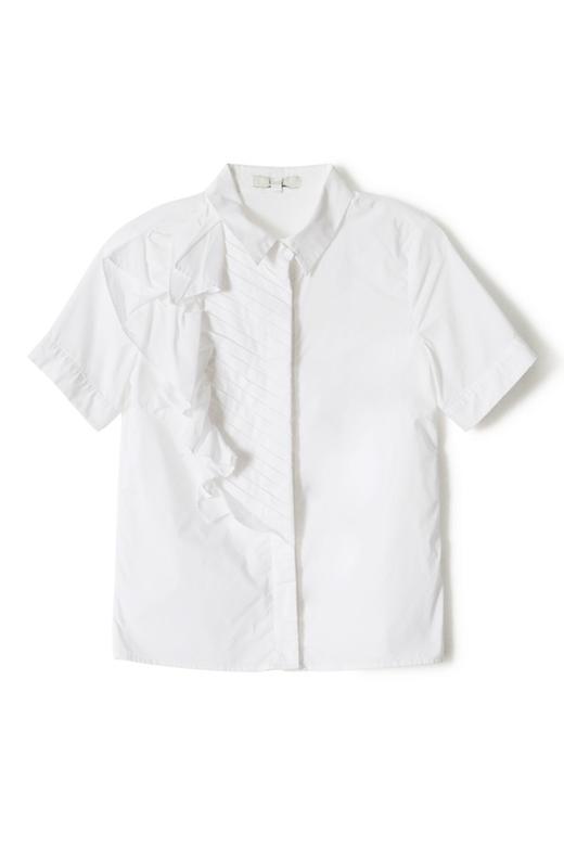 WEN&VI 白色不规则荷叶边上衣 715 商品图4