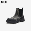 MIO米奥冬季新款靴子圆头中跟酷感厚底新中式切尔西靴女靴M235689509 商品缩略图1
