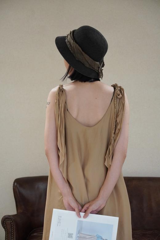 elsa esturgie 吊带真丝连衣裙棉纱衬里 商品图0