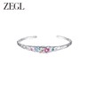 ZEGL设计师肌理系列彩色锆石手镯女手链轻奢小众精致手环开口镯子 商品缩略图0