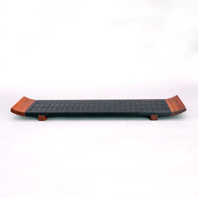 大编织纹°翘脚杯托 紫光+镶酸枝