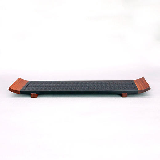 大编织纹°翘脚杯托 紫光+镶酸枝 商品图0