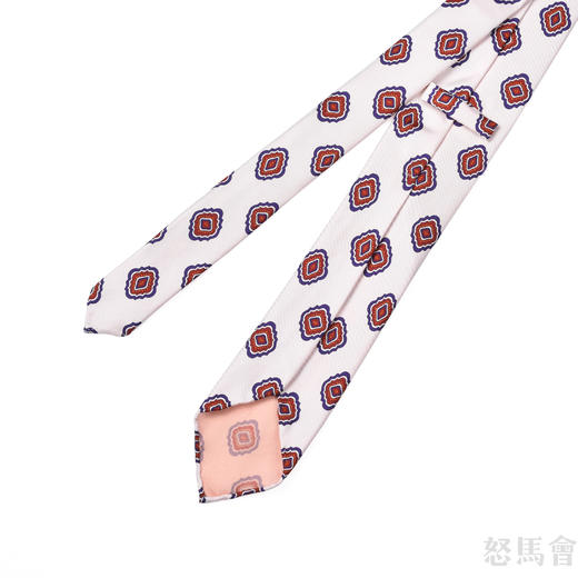 米白色蚕丝手工领带 商品图2