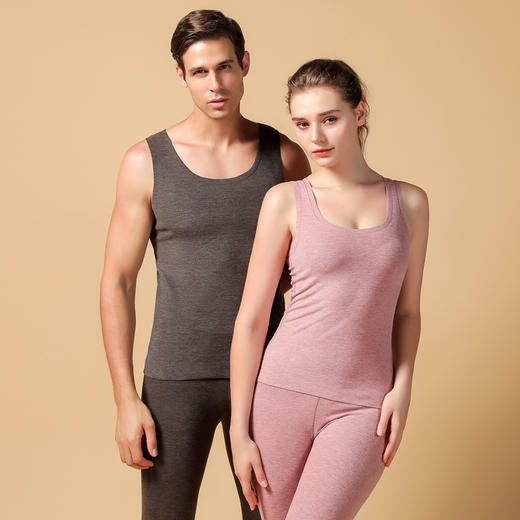 【新款情侣保暖背心男女士 单件上衣】冬季来袭，选择这款羊毛绒保暖背心，双面磨毛，无痕修身，温暖又舒适。和TA一起穿戴，温馨又浪漫！ 商品图2