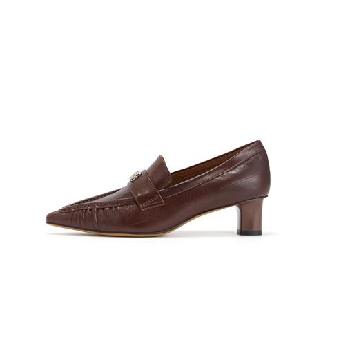 westory2023秋季新款羊皮尖头气质名媛高跟鞋小粗跟S23CM73911 商品图4