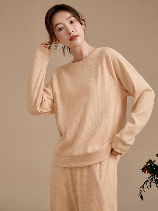 康妮雅睡衣女春秋长袖长裤套头套装 商品图1