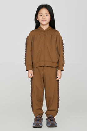 jnby  23年秋款  超弹汗布木耳边运动开襟卫衣  1N9411010